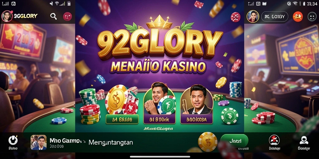 Screenshot 92GLORY menampilkan gameplay seru permainan Kasino.
