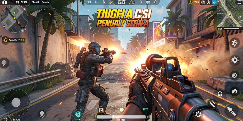 Tampilan gameplay seru dalam FB168 dengan aksi TPS yang mendebarkan.
