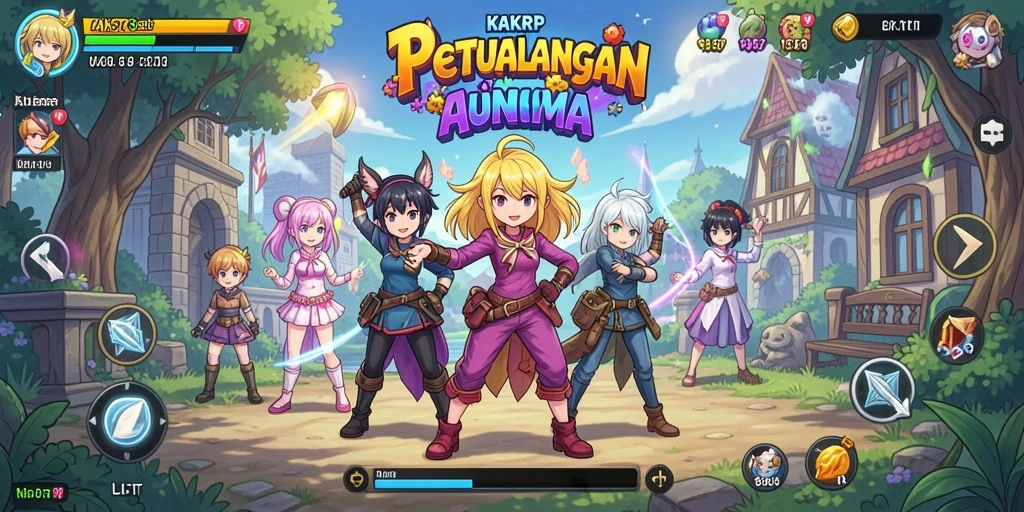Screenshot utama KAKRP menampilkan aksi seru dalam dunia animasi.