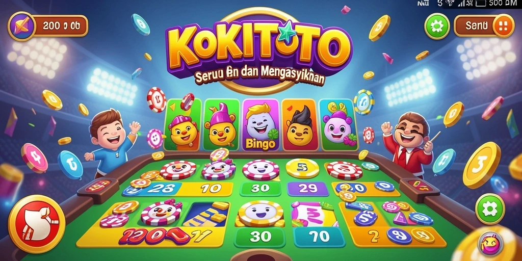 Tampilan gameplay KOKITOTO yang mendebarkan dalam permainan Bingo.