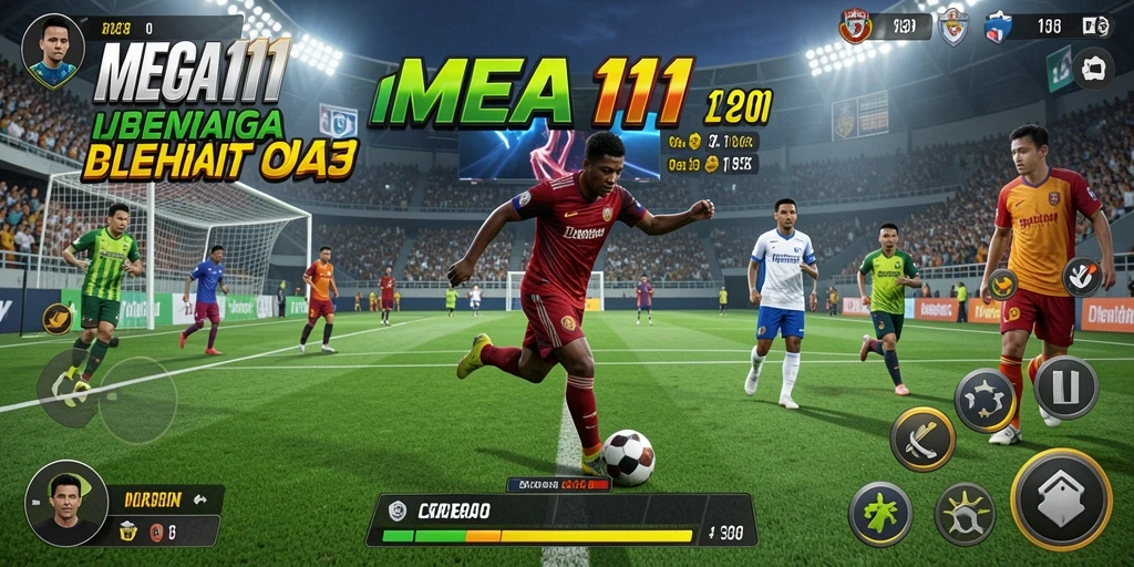 Tampilan gameplay MEGA111 menampilkan aksi olahraga yang mendebarkan.