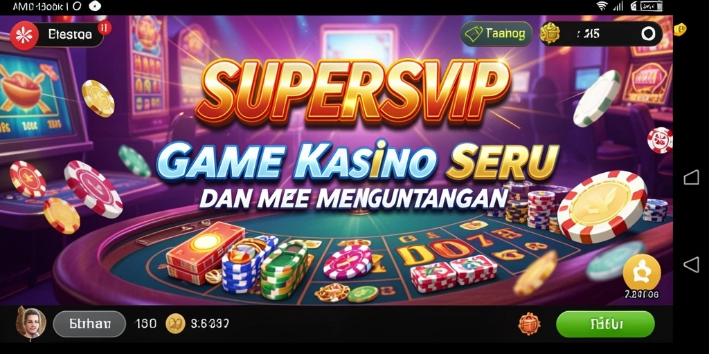 Tangkapan layar SUPERSVIP menunjukkan gameplay kasino yang mendebarkan.