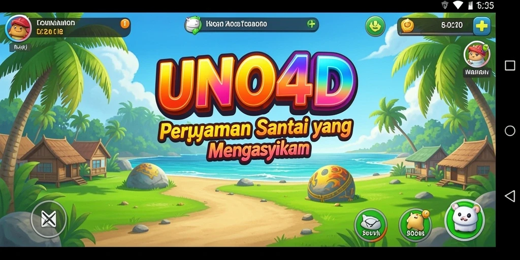 Tampilan gameplay seru UNO4D dengan kartu berwarna-warni yang menarik